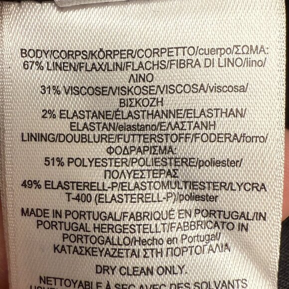 EUC Women's BROOKS BROTHERS Belted Linen Blazer Black | Size 6 - Picture 9 of 11